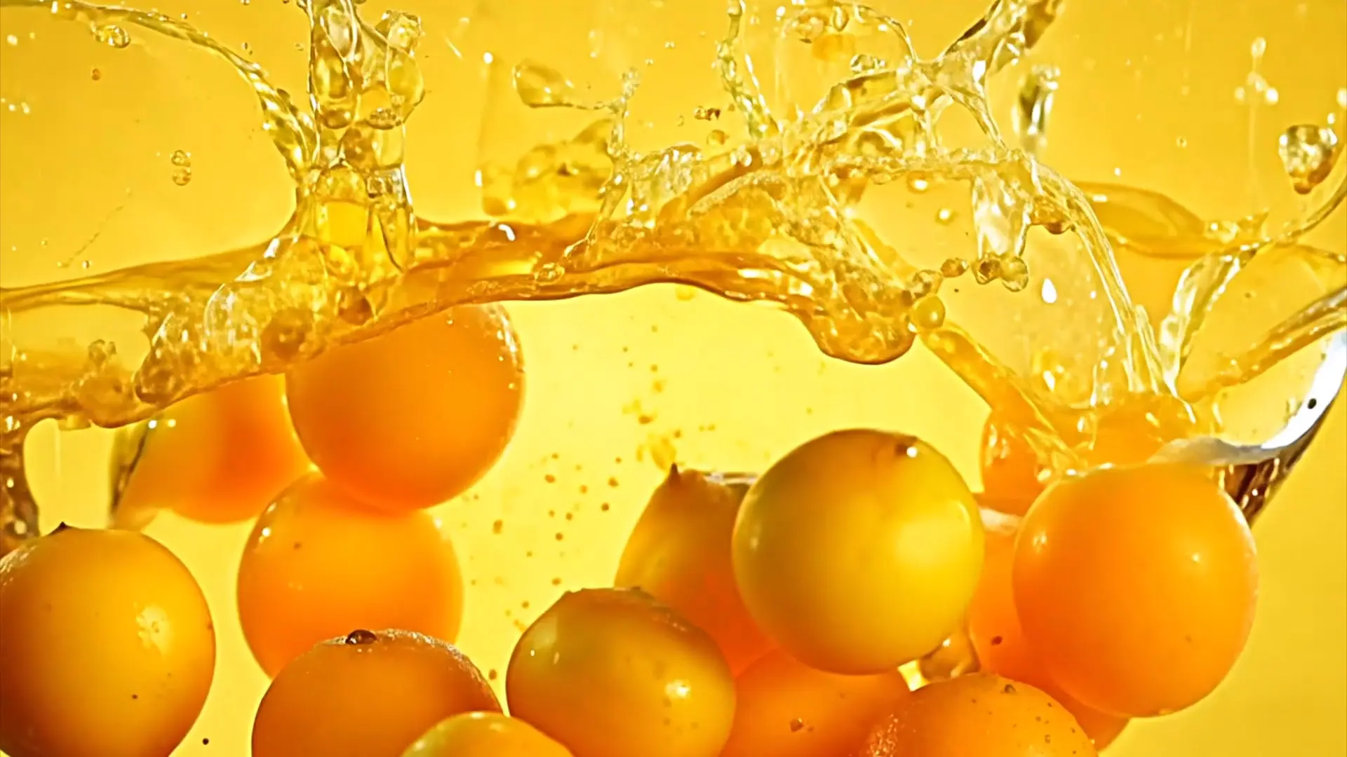 Yellow Fruit Cascade Stunning Video Background